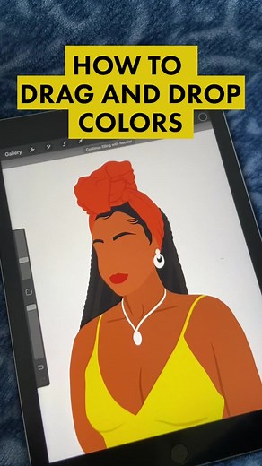 Drag and Drop Color Tutorial for Procreate Digital Art