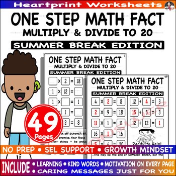 One step multiplication & division to 20 fact families Master - Summer Break Ed.