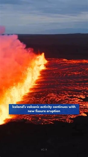 176K views · 4.6K reactions | A volcano has erupted in southwest Iceland, marking the latest in a series of eruptions on the Reykjanes Peninsula since 2021. The eruption is a fissure type, where lava flows from cracks in the earth’s crust rather than a central crater. Iceland, often called the land of ice and fire, has now witnessed 12 such eruptions in recent years. #IcelandVolcano #Volcano #Iceland #NaturalDisaster #News | MiD DAY | Facebook