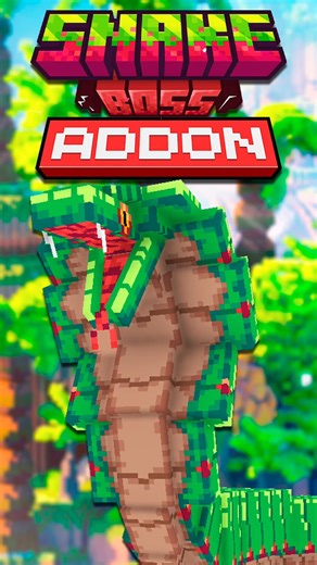Minecraft: O novo chefe da selva do Minecraft!!! - Snake Boss Add-on [BEDROCK]