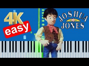 Joshua Jones Theme Song (Slow Easy Medium) Piano Tutorial 4K