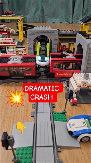 Tunnel exit timing fails... massive LEGO crash! 🚂💥