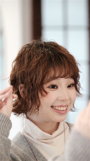 This short perm is quite cute! Hairstyle design, short perm, before and after comparison.