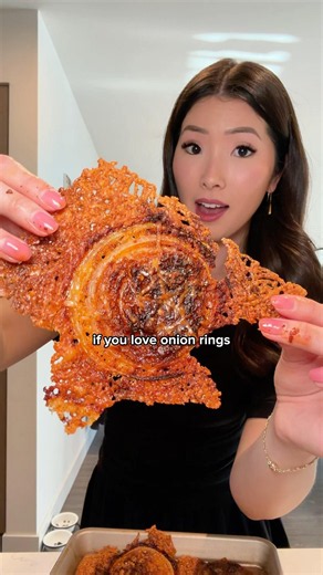 PARMESAN ONION CRISPS WITH CHILI OIL ON TOP! 🤯