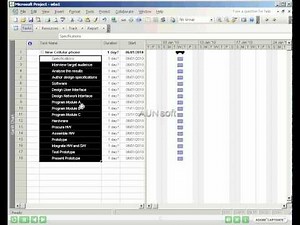Introduction to Microsoft Project 2003 - Entering tasks