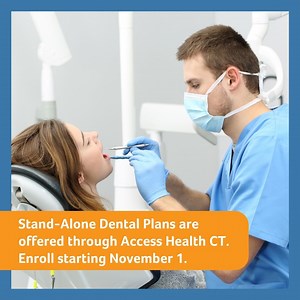 If your current health insurance plan doesn’t include dental coverage, you can get a Stand-Alone Dental Plan during the upcoming Open Enrollment Period. During the enrollment process, you’ll see health plan options followed by dental plans. If you only need dental coverage, look for the ‘Skip to Dental Plans’ button at the bottom of the health plans shopping page. https://bit.ly/3VqOWPa | Access Health CT