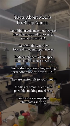 Sleep apnea isn’t one-size-fits-all. Mandibular Advancement Devices (MADs) are an FDA-cleared, doctor-prescribed option that gently repositions the jaw to keep your airway open while you sleep. Small device. Big impact. Better sleep starts here. 😴✨ #sleepapnea #sleeptest #snoring #cpap #mads | Daybreak Sleep Apnea Solution