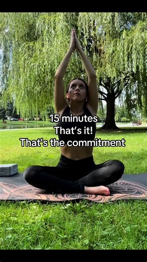 That’s all it takes! And if you can’t stick with it, it’s ok, you can ghost me. FREE CLASS is available on Kalikatyoga.com 15 minutes of movement a day, even if it’s while you’re still in bed when you’re waking up, while dinner is cooking, or the baby is napping. Even if you only make it through the warm up of the workout, or the meditation part of the yoga class. Start with something! Are you up for the challenge? Hit the follow button, then comment “accountability” and I’ll check in on you! 🫶