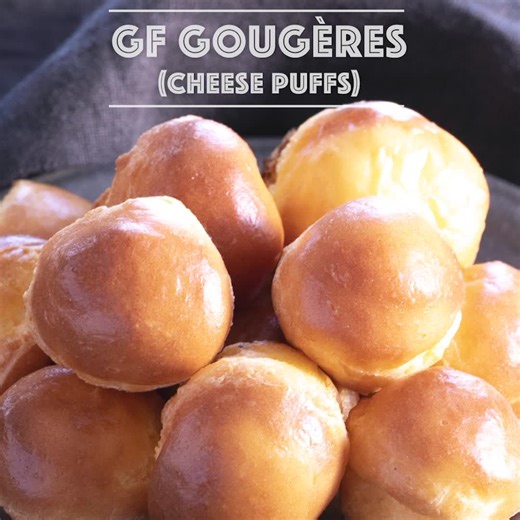 These Gluten Free Gougères are the kind of game day appetizer people hover around until the tray is empty. Better make 2 batches to make sure YOU get one! 😉 See comments for full recipe! . . . . https://glutenfreeonashoestring.com/gougeres-cheese-puffs/ #cheeseballrecipe #glutenfreeappetizers #glutenfreesnacks | Gluten Free on a Shoestring