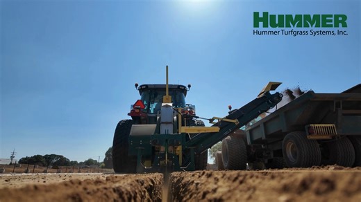 We are installing our drainage system at Palmyra School District’s football field. Sand-filled trenches tie into collector lines to move water off the field quickly. Compared to fields without a dedicated subsurface drainage system, it drains faster, reduces puddling, and gets players back on sooner. | Hummer Turfgrass Systems, Inc.