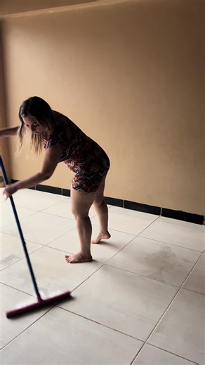Sweeping a Wet Floor: A Relaxing Indoor Scene