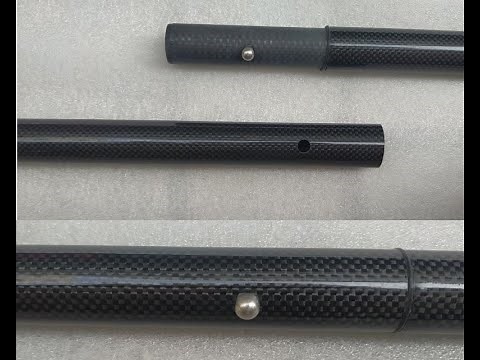 How does carbon tubes connect each other by spring button clips