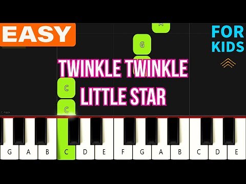 Twinkle Twinkle Little Star - VERY EASY Piano tutorial for kids