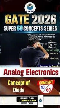 10/60 | Concept of Diode | Analog Electronics | GATE 2026 | Brijkishor Sir | Gcentrick