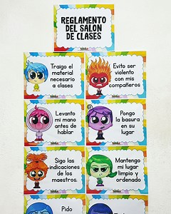 Reglamento del salón de clases con temática de Intensa-mente | Material para Maestros