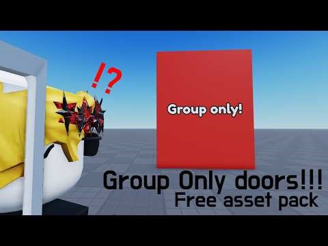 How To Make Group Only Doors In Roblox Studio