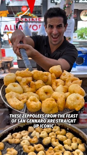 Salvatore DiBenedetto on Instagram: "❗️SAN GENNARO ZEPPOLES 🇮🇹 These iconic balls of freshly fried dough get coated in powdered sugar and shaken in a bag. The result? A moment that has defined Italian festivals for decades 🔥 If you’re heading to San Gennaro, the best ones will be found at Danny’s on the corner of Grande + Mulberry! Don’t miss the fried rainbow cookies either ✔️ 📍 Little Italy, Manhattan, NYC 👉 The Feast is going on until Sept 21st #TheGrubfather #NYC #LittleItaly #SanGennar