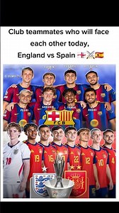 Club teammates who will face each other today, England vs Spain 🏴󠁧󠁢󠁥󠁮󠁧󠁿⚔️🇪🇸