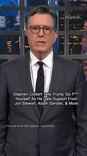 2.8M views · 177K reactions | #StephenColbert is not holding back. After the comedian announced that CBS has decided to end the “Late Show” franchise after more than 30 years in May 2026, all eyes were on his first broadcast since revealing the news. Monday’s episode also saw Colbert’s famous friends supporting him in the audience, including Jon Stewart, John Oliver, Jimmy Fallon, Seth Meyers, Anderson Cooper, Andy Cohen, and Adam Sandler. | Access | Facebook