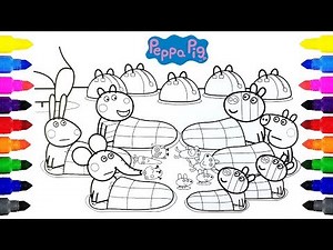 Peppa Pig Sleepover with Friends Coloring Pages for Kids
