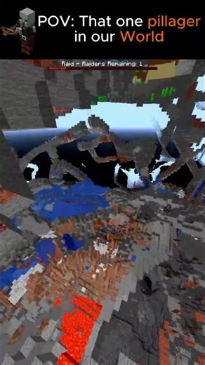 Minecraft Escape #minecraft #pillager #raid #bestgg #memes #minecraftmemes #shorts