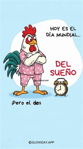El despertador no me dejó celebrar el Día Mundial del Sueño 😂 Buenos días ❤️ #BuenosDias GLOWDAY APP