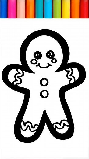 Gingerbread Man Drawing | How to Draw Gingerbread #drawing