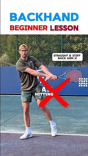 How to Hit a Tennis Backhand (Beginner Technique Lesson) #tennis #tennisbackhand #tennisshorts