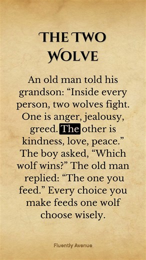 The Two Wolves Story | Life Lesson That Will Change Your Mindset Forever