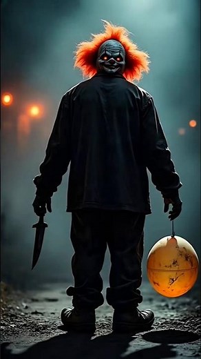 Creepy Clown Mask 🤡 Turning | Horror Close-Up #viral #shortsfeed #viralhorrorshort #animation