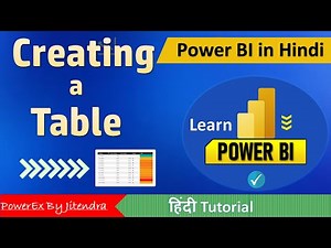 14. How to create a Table in Power BI | Power BI Tutotrial for Beginners | By Jitendra Kumar
