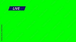 Breaking News for live media icon animation in green screen in 4k