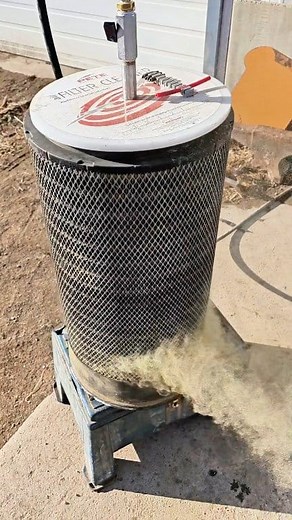 4.9M views · 42K reactions | We have a Pete's air filter cleaner that we use to clean filters. It's amazing how fast this tool both blows them out and cleans the filter. Wish we would have got one years ago. #farmlife #tool #agriculture #equipment #farm #truck #tractor | 1HandnFarming | Facebook