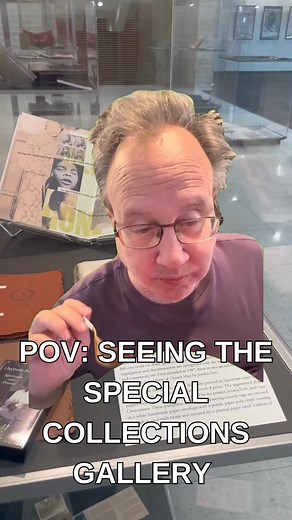 POV: Discovering the Special Collections Gallery on Level 4 of the Marriott Library ✨ Tap the link for the latest exhibit info! https://buff.ly/3Ywu4Io | J. Willard Marriott Library | Facebook
