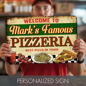 Personalized Pizzeria Sign, Pizza Kitchen Decor, Family Name Sign, Custom Sign, Italian Wall Art, Kitchen Decor, Chef Gift, Pizza Lover - Etsy