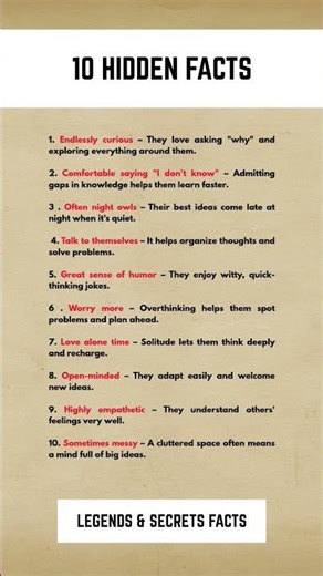 10 Hidden Facts About Highly Intelligent People 🧠💡