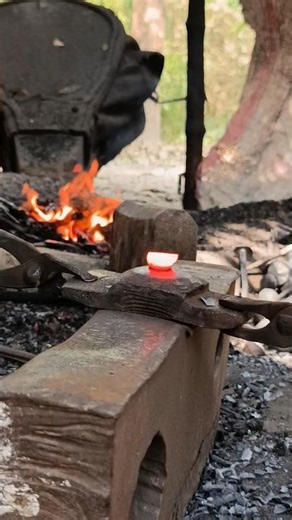 "Forge Your Own Nail in 15 Seconds! 🔥 | Real Blacksmith Action #Shorts #Blacksmith"