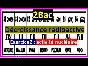 2Bac - Décroissance radioactive - Exercice 2.