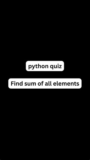sum of all elements #python