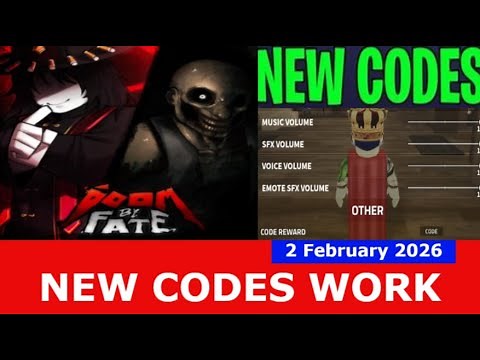 *NEW CODES* [THE OLD MAN] Doom By Fate ROBLOX | February 2, 2026