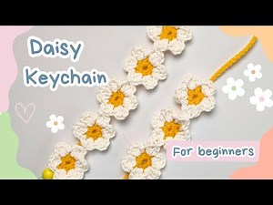 How to Crochet Daisy chain bookmark, Hairband, Bracelet, Cute Daisy keychain