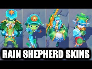 All Rain Shepherd Skins Spotlight 2025 Gwen, Tristana, Fizz, Milio (League of Legends)