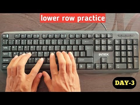 Learn English Typing in 5-days (DAY-3) lower row practice