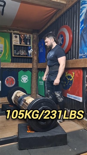 105KG Log Press 2 X 1