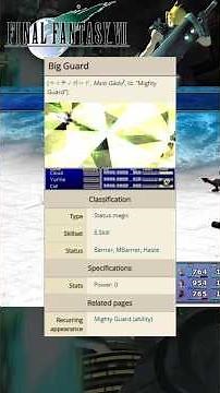 Como Conseguir a Enemy Skill Big Guard! #finalfantasy #ff7pc #games