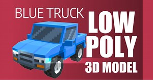 3D Low Poly Voxel Pickup Truck : Pixel Style | 3D Land | Unity Asset Store