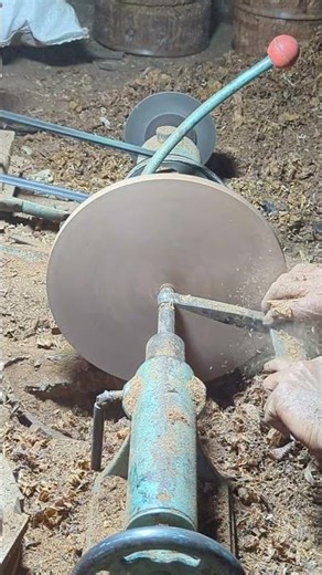 Woodturning Process on Lathe Machine with Tools #shorts