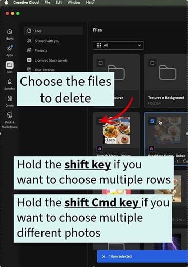 Delete multiple files in Adobe Creative Cloud #adobefirefly #adobecreativecloud #deleting files