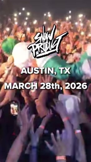 Snow is returning to Austin, TX on March 28. San Antonio has already sold out so get your ticket ASAP! Low ticket warnings: Las Vegas Albuquerque Chicago Denver Portland #snowthaproduct #austin