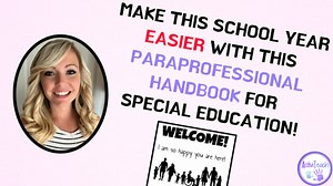 Paraprofessional Training Ideas Para Handbook and Presentation Special Education
